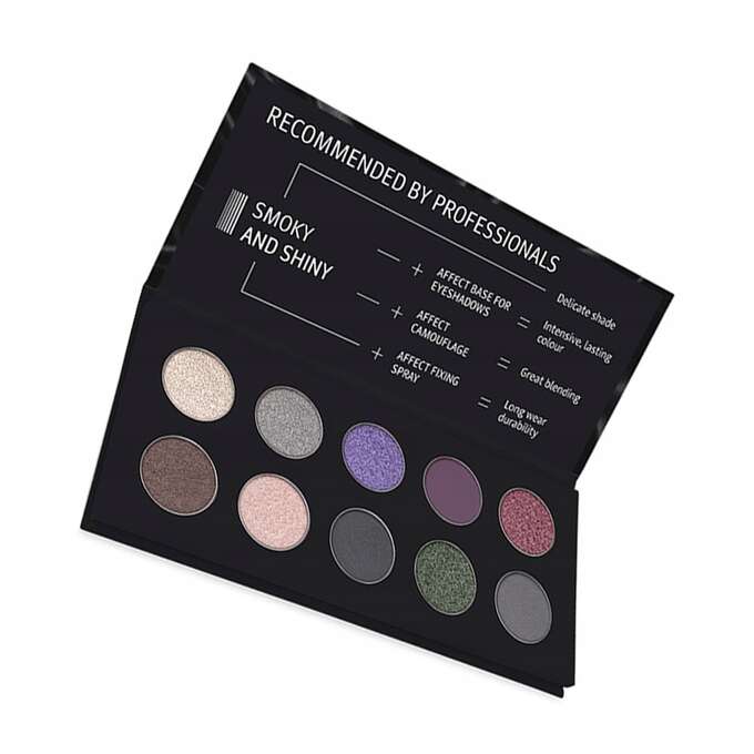 $  Affect, Paleta Cieni do powiek, Smokey&amp;Shiny, 1 sztuka
