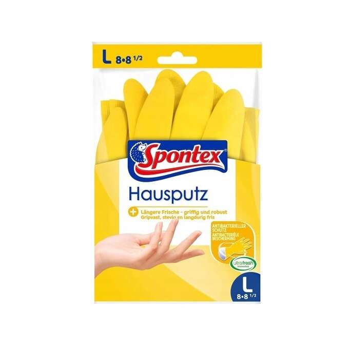 (DE) Spontex, Rękawice domowe rozmiar 8-8,5 (PRODUKT Z NIEMIEC)