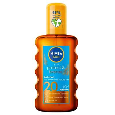 Nivea Sun Protect &amp; Bronze Olejek w spray'u aktywujący naturalną opaleniznę SPF20, 200ml