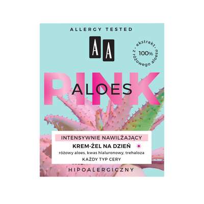 AA Aloes Pink Krem intensywnie nawilżający żelowy na dzień, 50ml