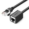 Kabel Ugreen NW112 11278 sieciowy Ethernet RJ45 (żeński) - RJ45 (męski) F/UTP Cat. 6 1 Gbps 0.5m - czarny