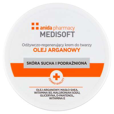 Anida Medisoft Odżywczo-regenerujący krem do twarzy olej arganowy, 100 ml