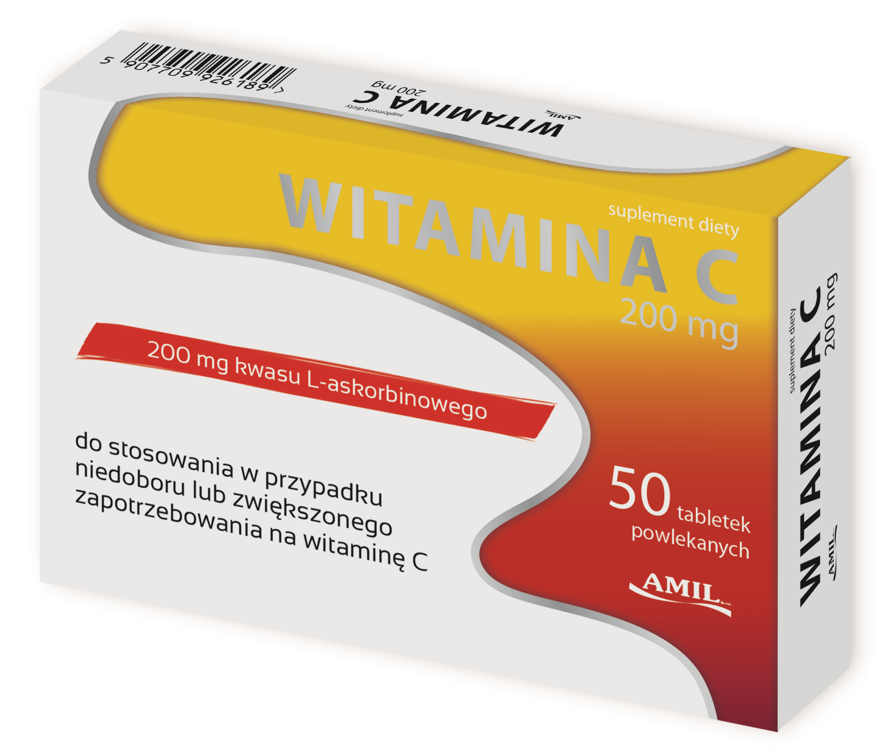 Vitamina C 200mg 50 tabletek - Data ważności:30.9.2018