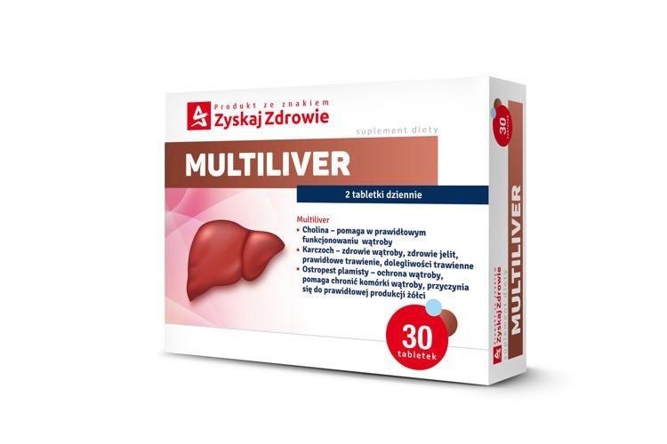 Multiliver, 30 tabletek - Długi termin ważności!