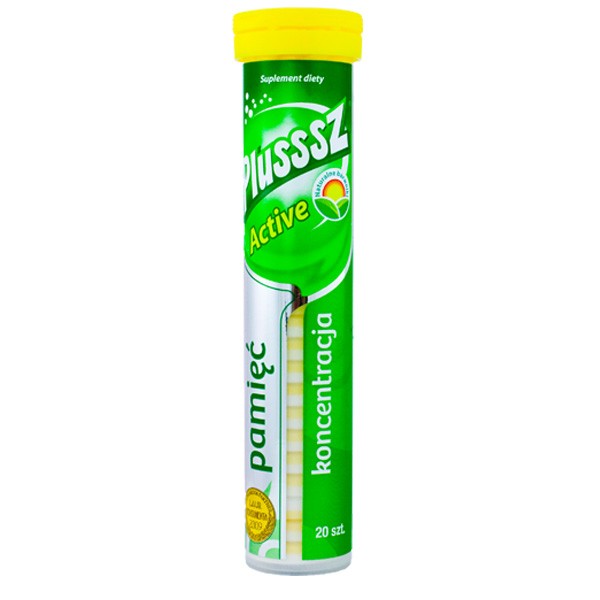 Plusssz Active, 20 tabletek musujących - Długi termin ważności!