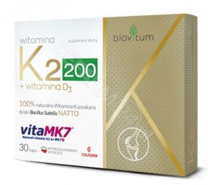 Biovitum, witamina K2 200 + witamina D3, 30 kapsułek