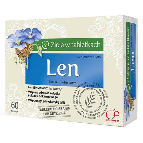 Len, 60 tabletek do ssania - Długi termin ważności!