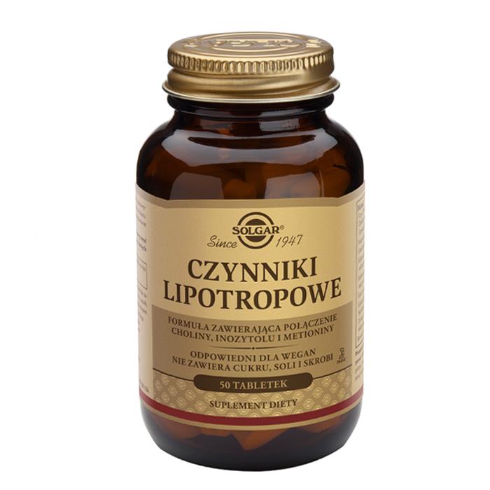 SOLGAR Czynniki Lipotropowe, 50 tabletek