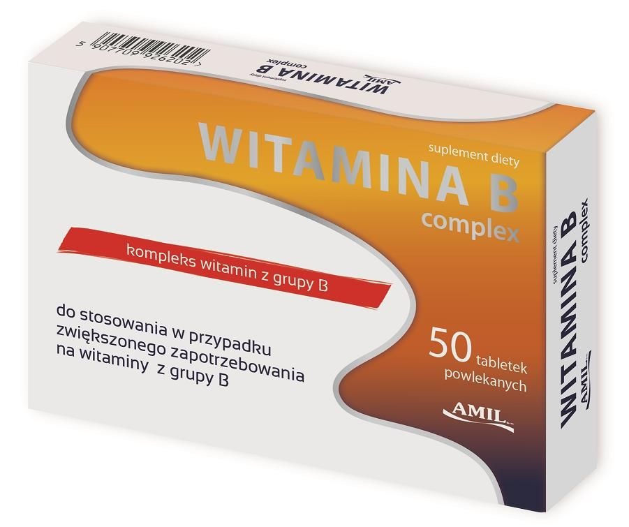 Witamina B complex, 50 tabletek - Długi termin ważności!