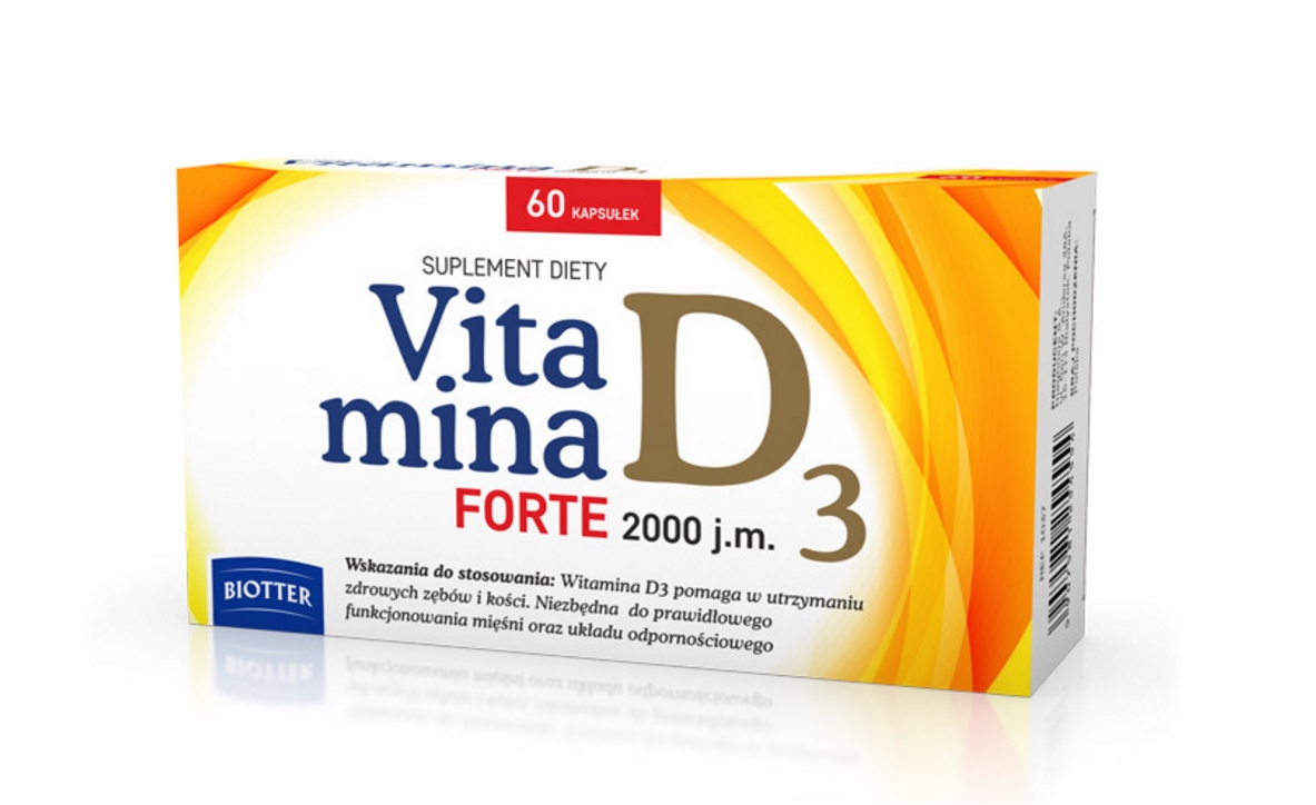 Vitamina D3 FORTE 2000 BIOTTER 120 kapsułek
